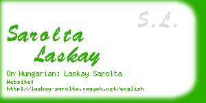 sarolta laskay business card